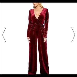 Naked Wardrobe Velvet Jumpsuit